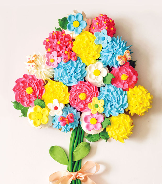 Spring Blooms Bou-Cake