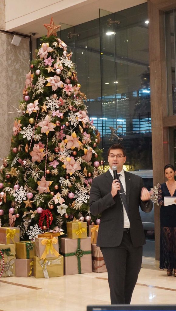 The Ascott Limited Philippines Deputy Country General Manager Philip Barnes welcoming guests at Ascott BGC Manila