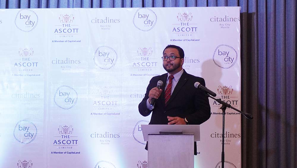 Citadines Bay City Manila Residence Manager Rennan John Reyes during Citadines Bay City Manila's 1st Anniversary