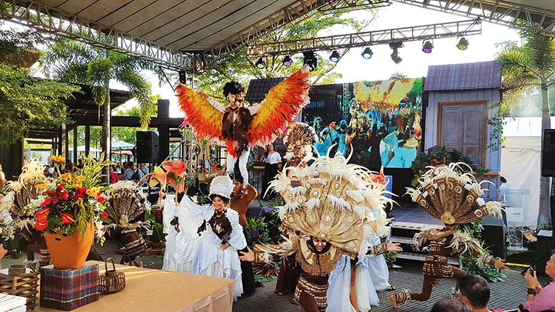 A performance from Iloilo's Dinagyan Festival enlivened the event