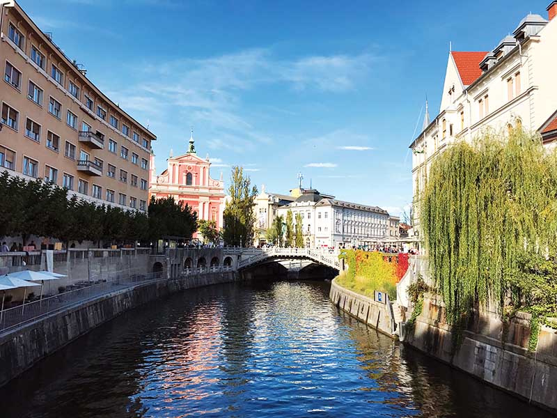 Triple Bridge across River Ljubljanica copy