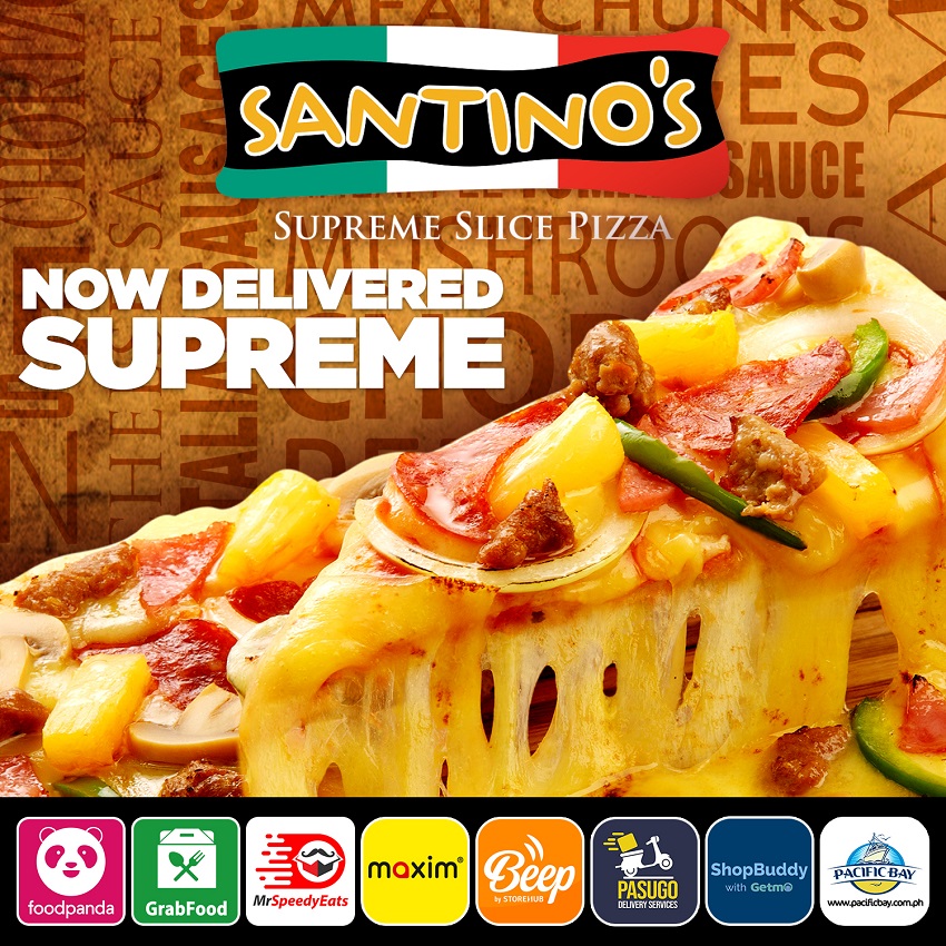 SANTINO’S SUPREME SLICE PIZZA NOW ON ONLINE DELIVERY PLATFORMS! COOK